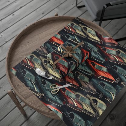 Muscle car wrapping paper, custom gift wrap, car guy, mechanic, car enthusiast - Image 4