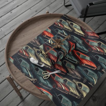 Muscle car wrapping paper, custom gift wrap, car guy, mechanic, car enthusiast - Image 8
