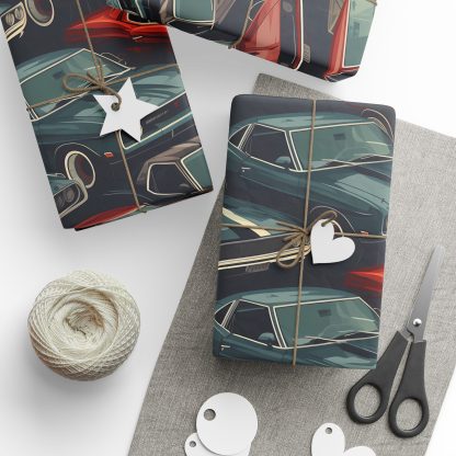 Muscle car wrapping paper, custom gift wrap, car guy, mechanic, car enthusiast - Image 7